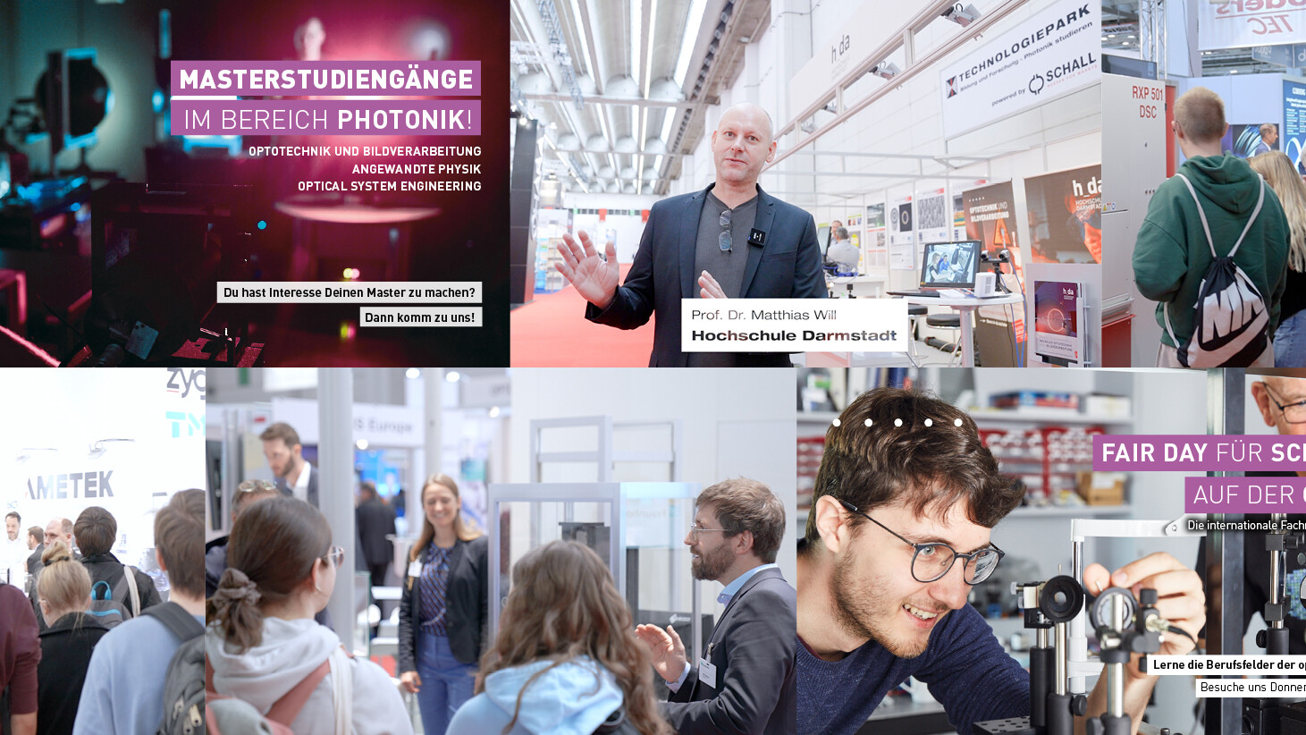 Optatec Internationale Fachmesse für optische Technologien, Komponenten und Systeme Optatec 2024 Fairday Photonik 1920x822 uai