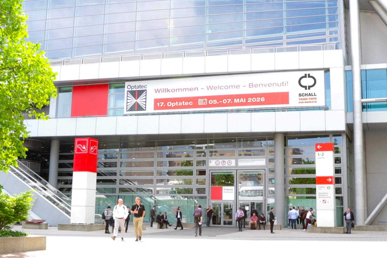 Optatec Internationale Fachmesse für optische Technologien, Komponenten und Systeme Optatec Eingang Frankfurt Date 2026 mit schall mai uai