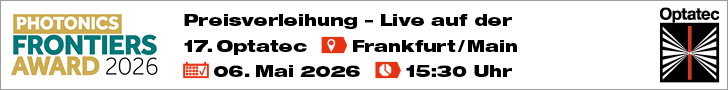 Optatec Internationale Fachmesse für optische Technologien, Komponenten und Systeme Photonics Frontiers Award Optatec Internationale Fachmesse für optische Technologien, Komponenten und Systeme Photonics Frontiers Award